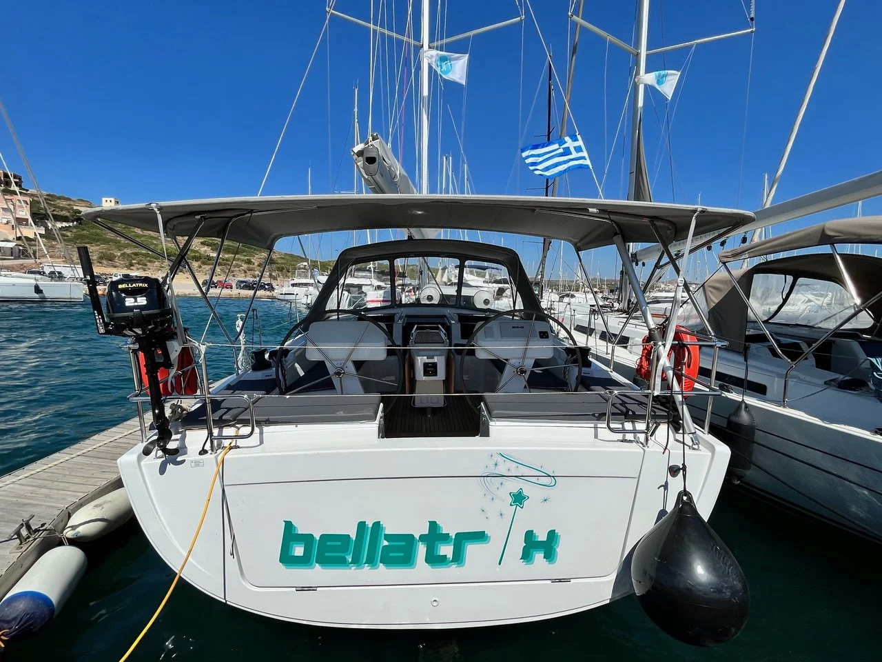 Hanse 458-Segelyacht Bellatrix in Griechenland 